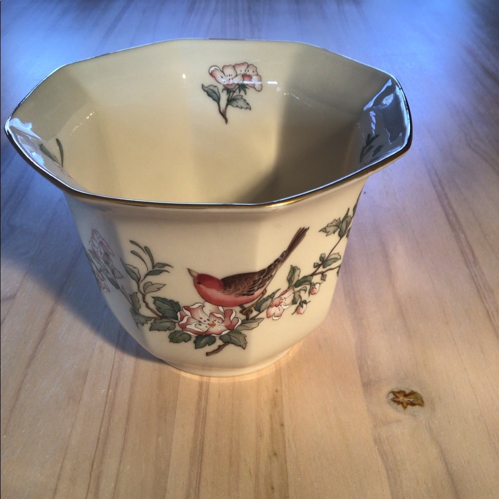 Lenox Serenade Cache Pot Porcelain Birds USA